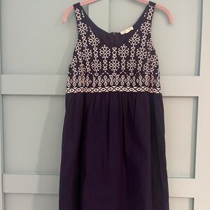 Blue + White Detailing Dress